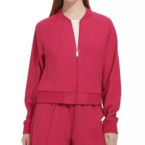 Andrew Marc Fuchsia Bomber Jacket